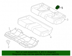 Накладка Isofix заднього ряду Audi A3 22-26 чорна