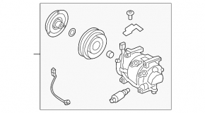 Компрессор кондиционера Hyundai Elantra AD 17-20 1.6T Sport/GT