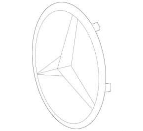 Эмблема решетки радиатора grill Mercedes X167 GLS 450 580 20-23