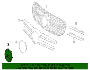 Емблема решітки радіатора grill Mercedes X167 GLS 450580 20-23