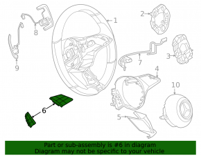 Кнопки управления на руле левые Mercedes W213 E 23-23 черные
