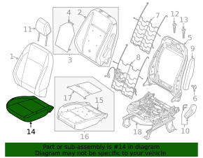 Водительское сидение Ford C-max MK2 13-16 без airbag, электро, кожа черн