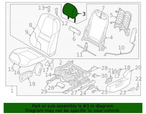 Подголовник передний правый Mazda CX-9 19-23 кожа бежевая