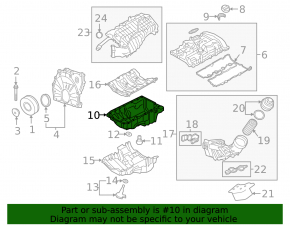 Поддон масляный BMW 5 G30 17-23 B46B20B 2.0т RWD