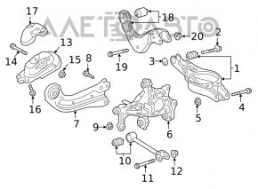 Рычаг верхний задний левый Toyota Camry v70 18-24