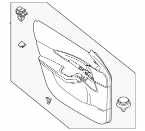 Обшивка двери карточка передняя левая Mazda CX-30 20-23 кожа темно-синяя, Bose