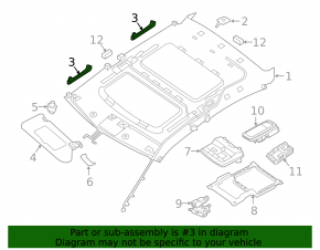 Ручка потолка передняя левая Nissan Maxima A36 16-23