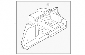Обшивка арки правая Ford Mustang mk6 15-19 купе, серая