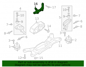 Кронштейн подушки АКПП Ford Mustang mk6 18-23 2.3T под 10 ступ АКПП
