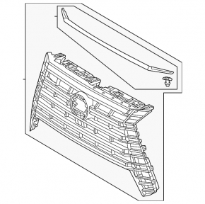 Решетка радиатора grill Lexus GX550 24-26