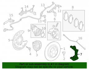 Скоба суппорта задняя левая Mercedes A-class V177 19-22 AMG pkg