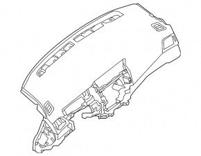 Торпедо передня панель без AIRBAG Nissan Sentra 13-19 черн