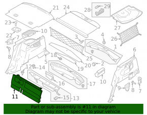 Підлога багажника передня Ford C-max MK2 13-17 Energi, подряпини