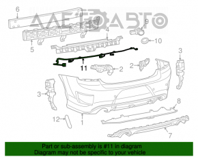 Проводка заднего бампера Dodge Charger 15-15 рест