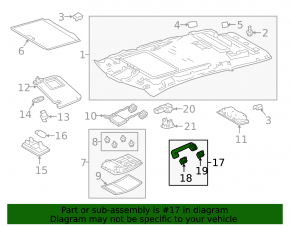 Ручка потолка передняя левая Lexus RX350 RX450h 16-22 серая