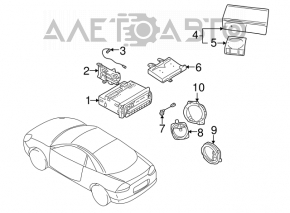 Динамик задний левый Mitsubishi Galant 04-12