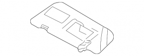Козырек основной правый Mercedes W164 ML беж
