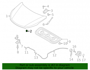 Отбойник капота левый Hyundai Santa FE 19-24