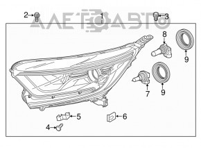 Фара передняя левая Honda CRV 17-22 галоген