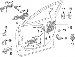 Ручка двери внешняя передняя правая Lexus RX350 RX350h RX450h+ RX500h 23-26 keyless, Khaki