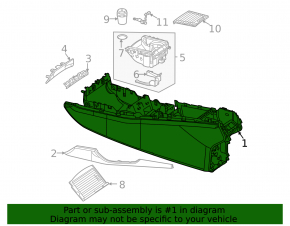 Консоль центральная подлокотник Mercedes W167 GLE 350 450 20-25 кожа черная, под чистку, царапина