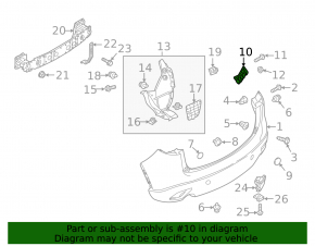 Крепление заднего бампера правое Mazda CX-5 13-16