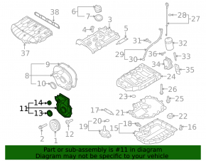 Передняя крышка двигателя Audi A3 8V 15-20 1.8Т, 2.0Т