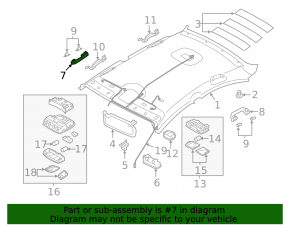 Ручка потолка правая Hyundai Sonata 11-15 беж