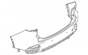 Бампер задній голий Mazda CX-90 25-26
