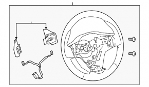 Руль голый Toyota Rav4 13-15 кожа черная
