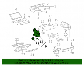 Обшивка арки левая Lexus GS300 GS350 GS430 06-11 черная