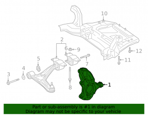 Цапфа передняя левая Mercedes A-class V177 19-22