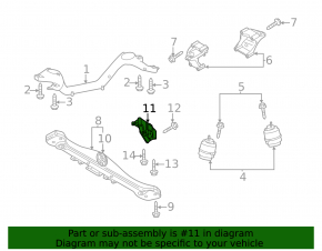 Кронштейн акпп VW Touareg 11-17 3.6
