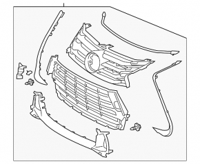 Решітка радіатора grill у зборі Lexus GS 16-19 F Sport, рест
