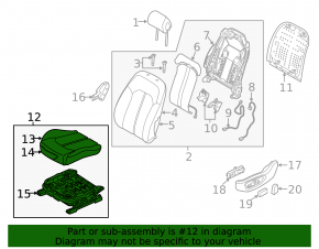 Водительское сидение Hyundai Sonata 15-19 без airbag, ткань серое