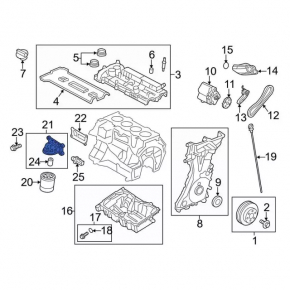 Корпус масляного фильтра Ford Ecosport 18-22 2.0