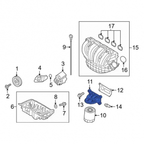 Корпус масляного фильтра Ford Ecosport 18-22 2.0