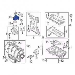 Корпус масляного фильтра Ford Ecosport 18-22 2.0