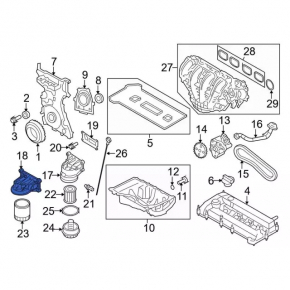 Корпус масляного фильтра Ford Ecosport 18-22 2.0