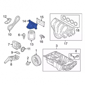 Корпус масляного фильтра Ford Ecosport 18-22 2.0