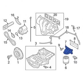 Корпус масляного фильтра Ford Ecosport 18-22 2.0