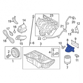 Корпус масляного фильтра Ford Ecosport 18-22 2.0