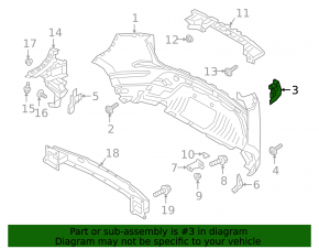Кріплення заднього бампера праве Land Rover Range Rover Evoque 19-23