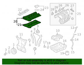 Крышка клапанная Mitsubishi Lancer 10-17 2.0, 2.4