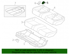 Накладка Isofix заднего ряда Audi A6 C7 12-18 бежевая
