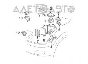 Корпус блока предохранителей подкапотного средняя часть Lexus RX330 RX350 04-09