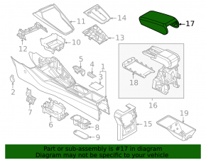 Подлокотник Audi A3 22-26 кожа черная
