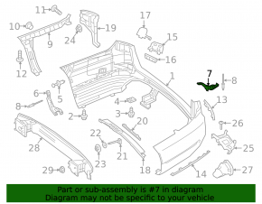 Кронштейн заднего бампера правый Mercedes W213 E 17-20 Luxury