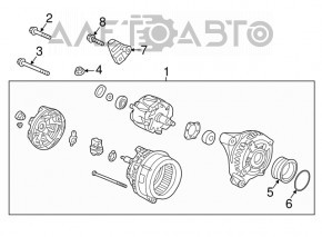 Генератор Acura MDX 14-20 TN104211-8510