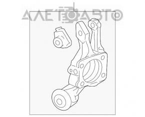 Цапфа задняя левая Honda Civic 4d 06-09 с кожухом